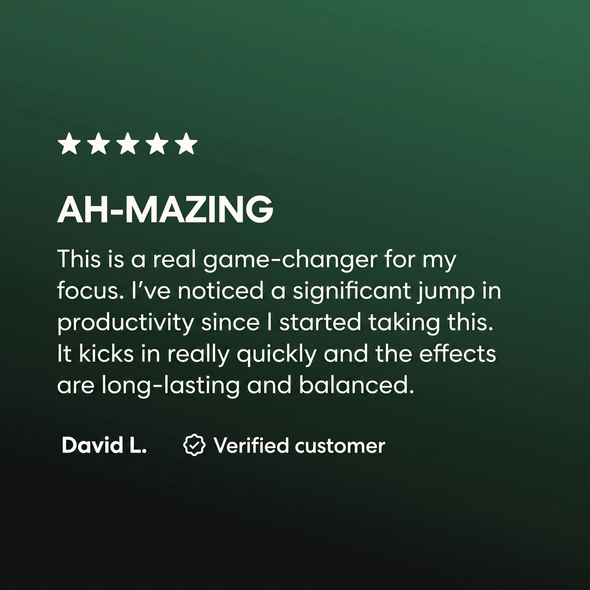 Customer enjoying Focus gummies